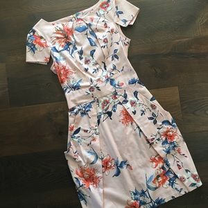 Closet London Sheath Dress Floral Pocket Stretchy